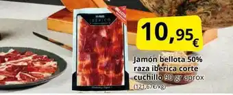 Supermercados MAS Jamón Belltota 50% Raza Iberica Corte Cuchillo oferta