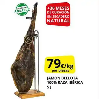Supermercados MAS Jamón Bellota 100% Raza Ibérica oferta