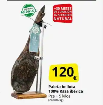 Supermercados MAS Paleta Bellota 100% Raza Ibérica oferta