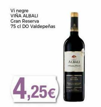 Supermercats Jespac Vi Negre Viña Albali Gran Reserva Do Valdepeñas oferta