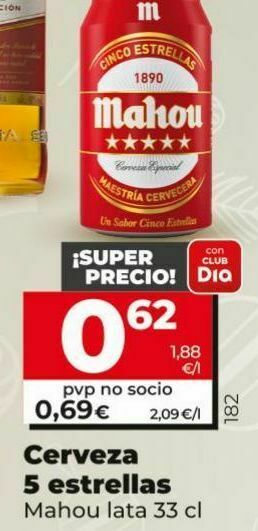 Dia Cerveza mahou oferta