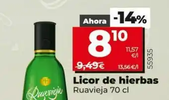Dia Licor de hierbas ruavieja oferta