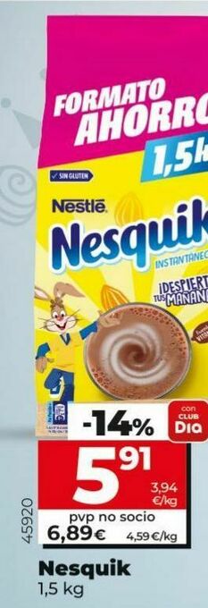 Dia Cacao soluble nesquik oferta