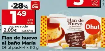 Dia Flan de huevo dhul oferta
