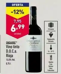 ALDI Vino tinto ondarre oferta
