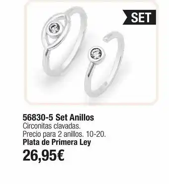 Cristian Lay 56830-5 Set Anillos Plata De Primera Ley oferta