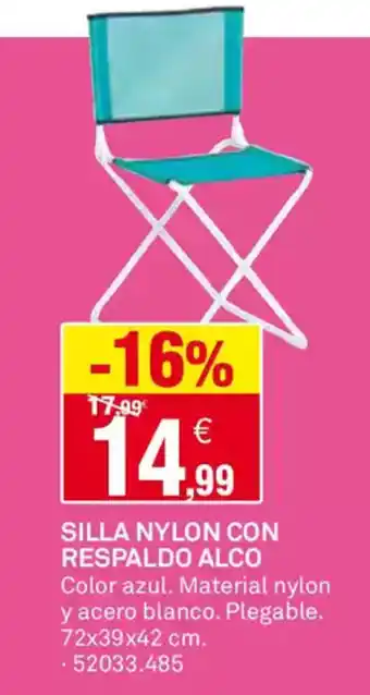 Bricoking Silla nylon con respaldo alco oferta