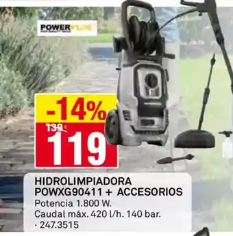 Bricoking POWERPLUS Hidrolimpiadora powxg90411 + accesorios oferta