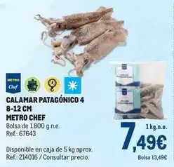Makro Chef - calamar patagonico 4 8-12 cm oferta
