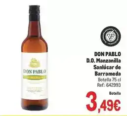 Makro Don pablo - d.o. manzanilla sanúcar de barrameda oferta