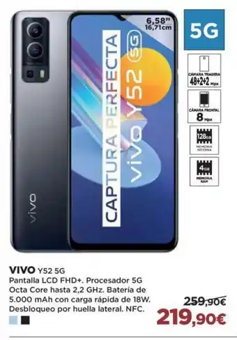 El Corte Inglés Vivo Y52 5G Pantalla LCD FHD + Procesador 5 G oferta
