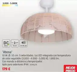 Bauhaus Ventilador techo atena oferta