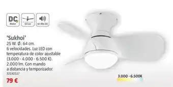 Bauhaus Ventilador techo sukhoi oferta