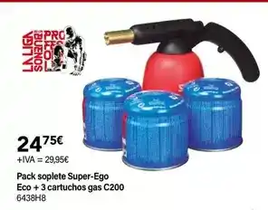 Cadena88 Eco - pack soplete super-ego + 3 cartuchos gas c200 oferta