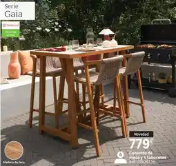 Leroy Merlin La casa - coqjunto de mesa y 4 la bburetes oferta