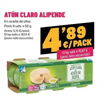 AhorraMas Alipende - atún claro oferta