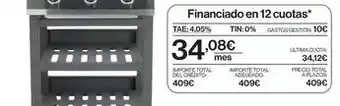 Hipercor Finanicido en 12 cuotas oferta