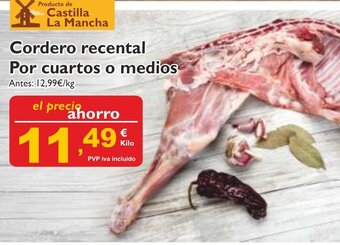 Supermercados La Despensa Cordero Recental Por Cuartos o Medios oferta
