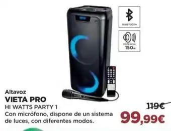 El Corte Inglés Altavoz Vieta Pro Hi Watts Party 1 oferta