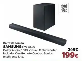 El Corte Inglés Samsung HW-A550 Barra de Sonido oferta