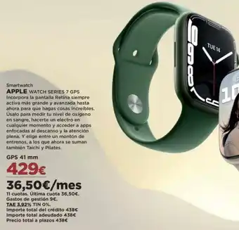 El Corte Inglés Apple Watch Series 7 GPS Smartwatch GPS 41 mm oferta