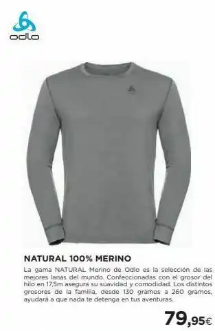 El Corte Inglés 6 odlo natural 100% merino la gama natural merino de odlo es la selección de las mejores lanas del mundo. confeccionadas co oferta
