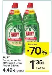 Caprabo Fairy - sabó per rentar plats a ma ultra poder oferta
