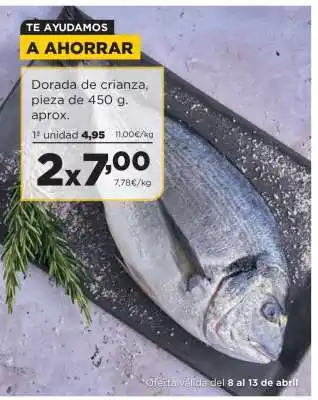 Alimerka Dorada de crianza, pieza de 450 g. aprox oferta