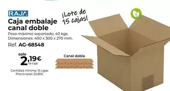 Staples Kalamazoo Raja - caja embalaje canal doble oferta