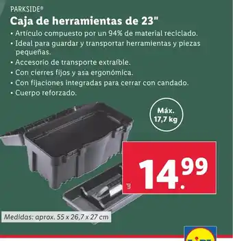 Lidl PARKSIDE Caja de herramientas de 23" oferta