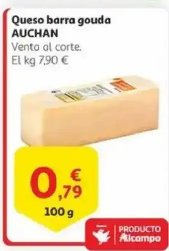 Alcampo AUCHAN Queso barra gouda oferta