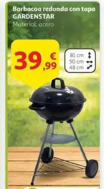 Alcampo GARDENSTAR Barbacoa redonda con tapa oferta