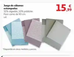 Alcampo Juego de sábanas estampadas oferta