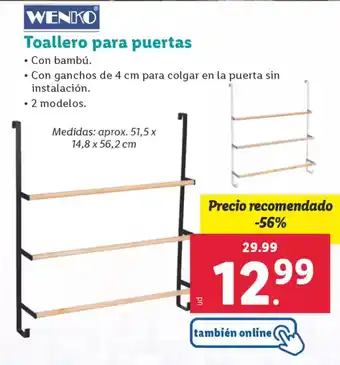 Lidl WENKO Toallero para puertas oferta