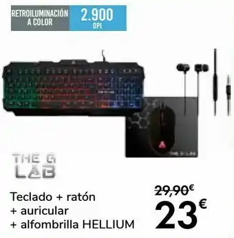 Carrefour The g lab teclado + ratón + auricular + alfombrilla hellium oferta