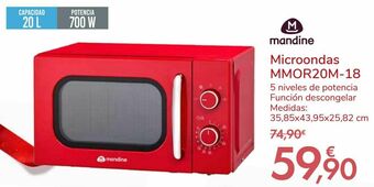 Carrefour Mandine microondas mmor20m-18 oferta