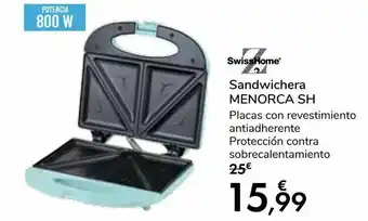 Carrefour Swisshome sandwichera menorca sh oferta