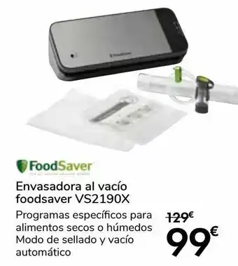 Foodsaver envasadora al vacío foodsaver vs2190x