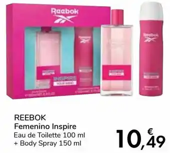 Carrefour Reebok femenino inspire eau de toilette + body spray oferta