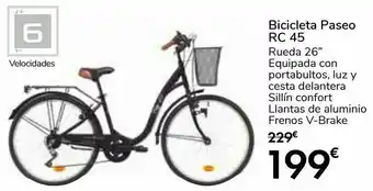 Carrefour Bicicleta paseo rc 45 oferta