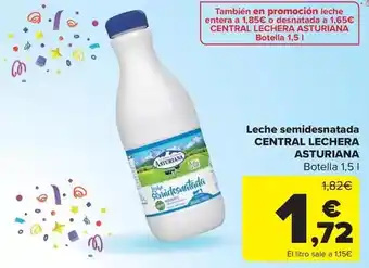 Carrefour Market Asturiana - leche semidesnatada oferta
