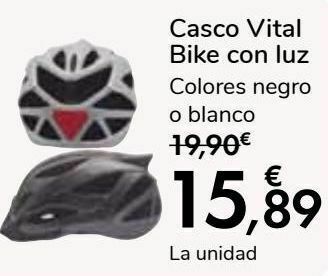 Carrefour Casco vital bike con luz oferta