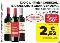 Carrefour Market Origen - d.o.ca. rioja carrizal, bardesano o gran vendema oferta