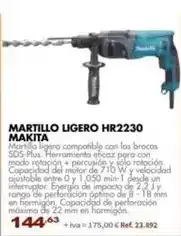 Coferdroza Makita - martillo ligero hr2230 oferta
