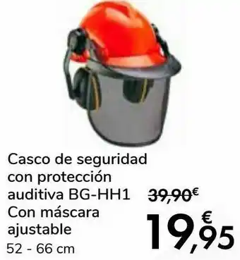 Carrefour Casco de seguridad con protección auditiva bg-hh1 con máscara ajustable oferta
