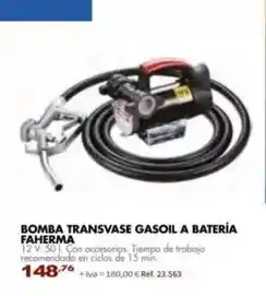 Coferdroza Bomba transvase gasoil a batería oferta