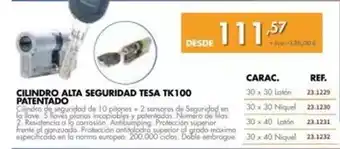 Coferdroza Tesa - cilindro alta seguridad tk100 oferta
