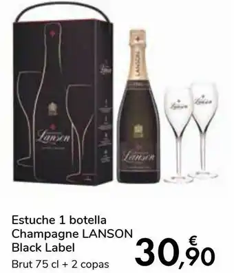 Carrefour Estuche 1 botella champagne lanson black label oferta
