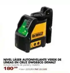 Coferdroza Dewalt - nivel láser autonivelante verde de líneas en cruz dw088cg oferta