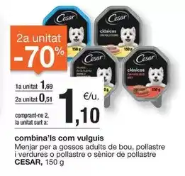 BonpreuEsclat Cesar - menjar per a gossos adults de bou, pollastre i verdures o pollastre o senior de pollastre oferta